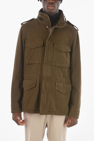 Utility Jacket With Hidden Hood And Removable Padding