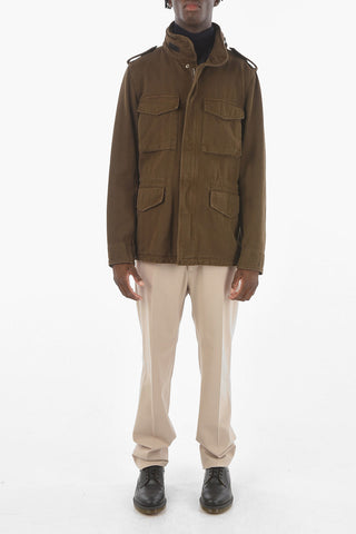 Utility Jacket With Hidden Hood And Removable Padding