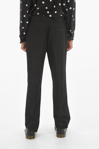 Virgin Wool Tailored Straight-Leg Trousers