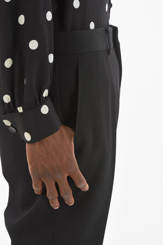 Virgin Wool Tailored Straight-Leg Trousers