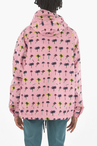 3 GRENOBLE Ripstop Tech Fabric VALLONET Parka with All-over Palm Print