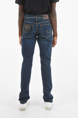 ID LUXURY DENIM Dark Wash Slim Fit Denims