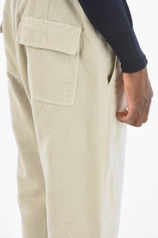 Back Flap Pockets Pants With Drawstring
