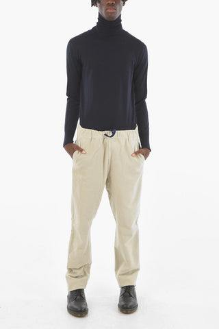 Back Flap Pockets Pants With Drawstring