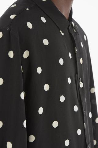 Dot Pattern Silk Shirt