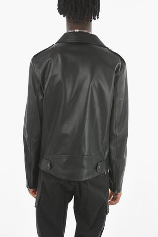 Lined Leather Biker jacket
