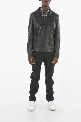 Lined Leather Biker jacket