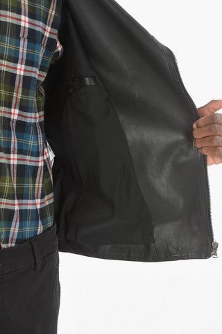 Lined Leather Biker jacket