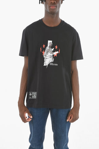JAMES HARDEN X NEIL BARRETT Crew Neck Printed Cotton T-Shirt