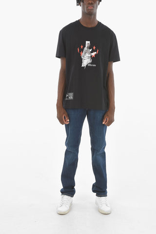JAMES HARDEN X NEIL BARRETT Crew Neck Printed Cotton T-Shirt