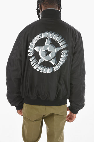 COUTURE! Tech Fabric Padded Puffer with Logo Print