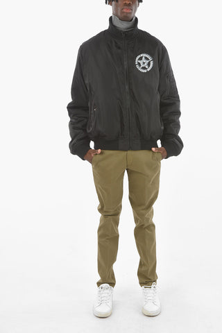 COUTURE! Tech Fabric Padded Puffer with Logo Print