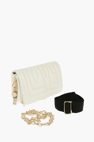 LOVE Borsa A Tracolla Con Catena E Lettering In Rilievo
