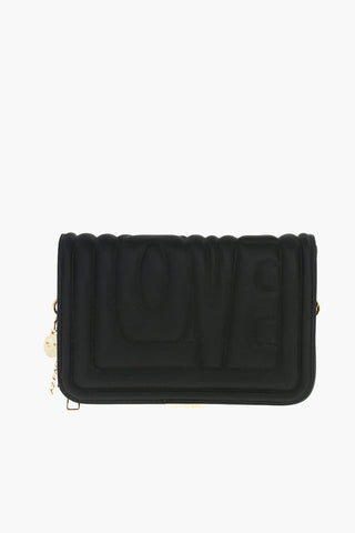 LOVE Borsa A Tracolla Con Catena E Lettering In Rilievo