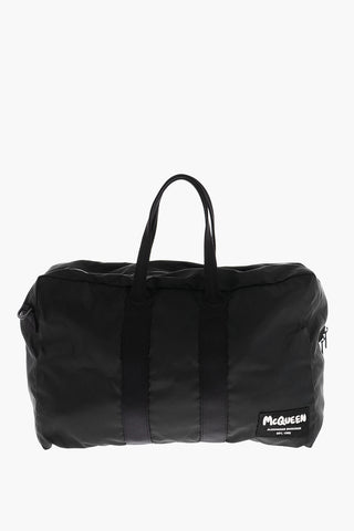 Tech Fabric Duffle Bag with Logo Patch