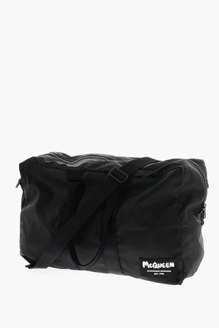 Tech Fabric Duffle Bag with Logo Patch