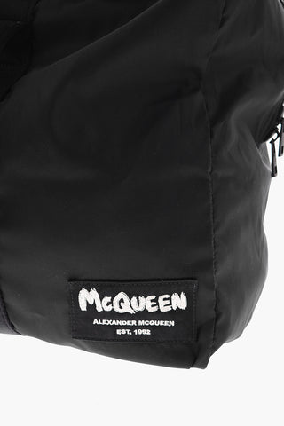 Tech Fabric Duffle Bag with Logo Patch