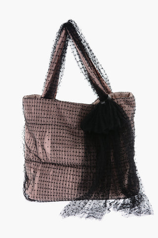 Padded Laced Tote Bag with Bow embellishment