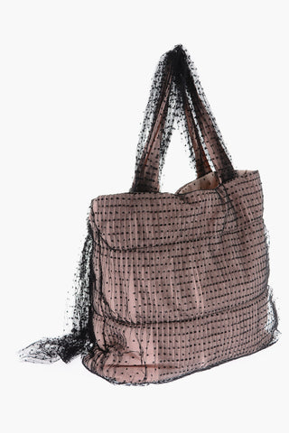 Padded Laced Tote Bag with Bow embellishment