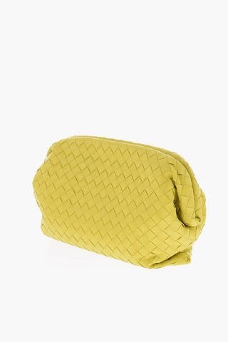 Braided Leather Maxi Pouch with Magnetic Closure