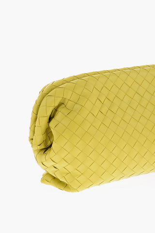 Braided Leather Maxi Pouch with Magnetic Closure