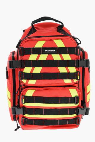 Nylon FIREMAN Mulipocket Backpack with Logo