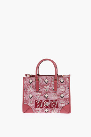 Monogram Jacquard MUNCHEN Tote Bag with Nappa Detailing