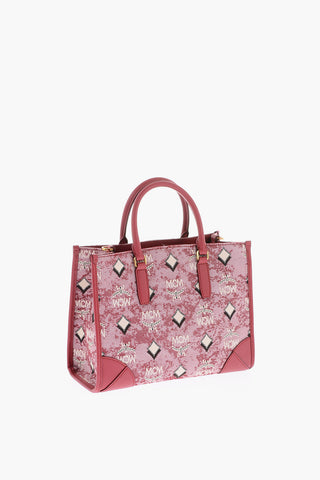 Monogram Jacquard MUNCHEN Tote Bag with Nappa Detailing