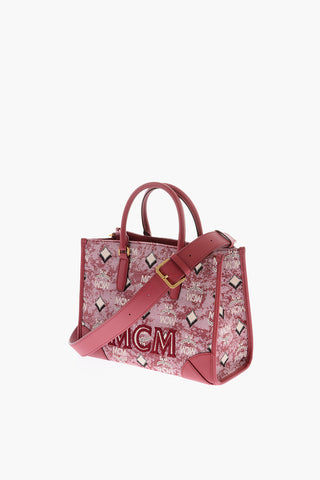 Monogram Jacquard MUNCHEN Tote Bag with Nappa Detailing