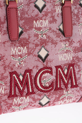 Monogram Jacquard MUNCHEN Tote Bag with Nappa Detailing