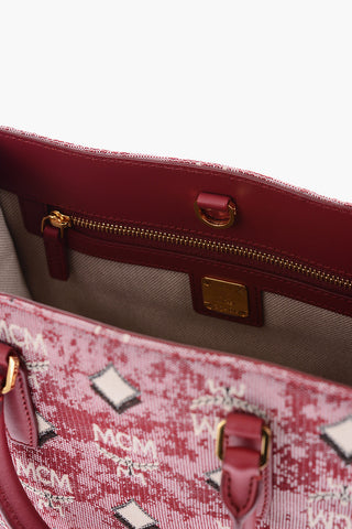 Monogram Jacquard MUNCHEN Tote Bag with Nappa Detailing