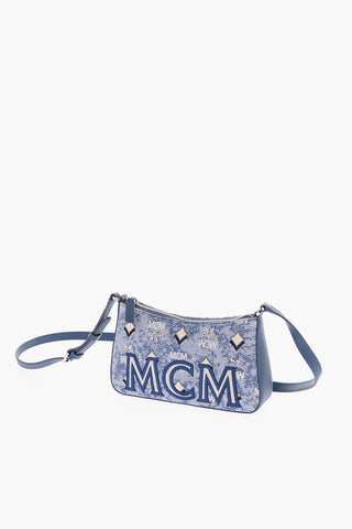 Monogram Jacquard AREN Mini Shoulder Bag with Nappa Detailing