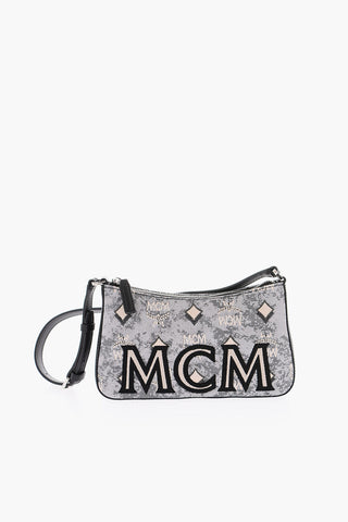 Monogram Jacquard AREN Mini Shoulder Bag with Nappa Detailing