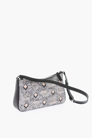 Monogram Jacquard AREN Mini Shoulder Bag with Nappa Detailing