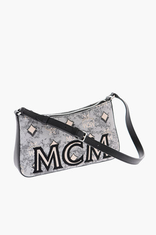 Monogram Jacquard AREN Mini Shoulder Bag with Nappa Detailing