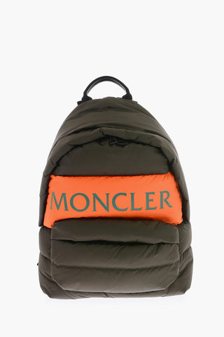 Zaino LEGERE in Nylon Imbottito con Logo in Contrasto