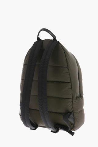 Zaino LEGERE in Nylon Imbottito con Logo in Contrasto