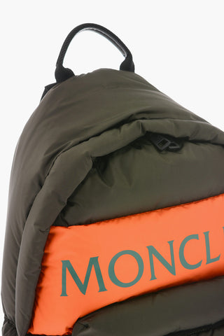 Zaino LEGERE in Nylon Imbottito con Logo in Contrasto