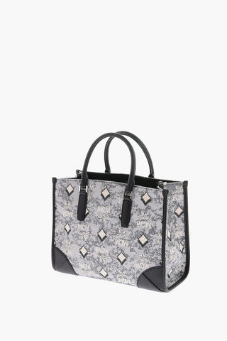 Monogram Jacquard MUNCHEN Tote Bag with Nappa Detailing