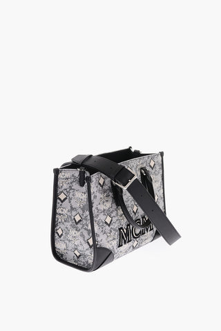 Monogram Jacquard MUNCHEN Tote Bag with Nappa Detailing