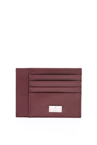 Saffiano Leather Card Holder with Removable Document Holder