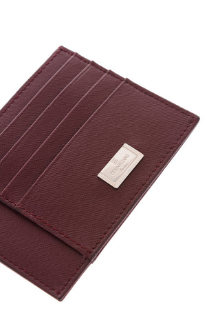 Saffiano Leather Card Holder with Removable Document Holder