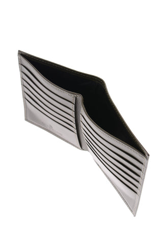 Portafoglio in Pelle Saffiano con Targhetta logo