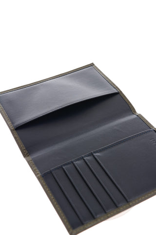 Solid Color Saffiano Leather Card Holder