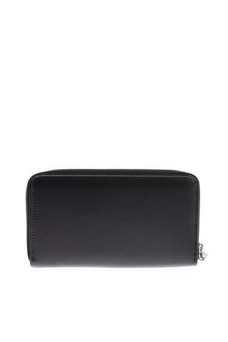 Double Zip Closure Soft Leather Wallet