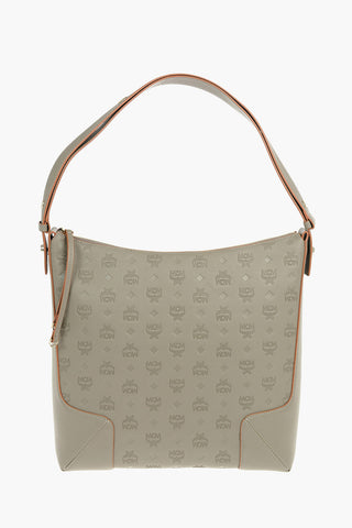 Leather KLARA Hobo Bag in Embossed Monogram