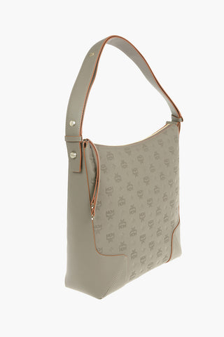 Leather KLARA Hobo Bag in Embossed Monogram