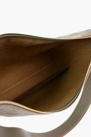 Leather KLARA Hobo Bag in Embossed Monogram