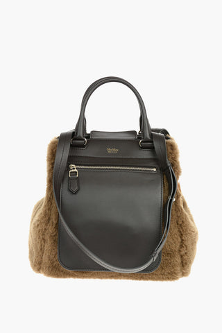 Alpaca Wool and Soft Leather ANITA ANNIVERSARY Reversible Tote Bag