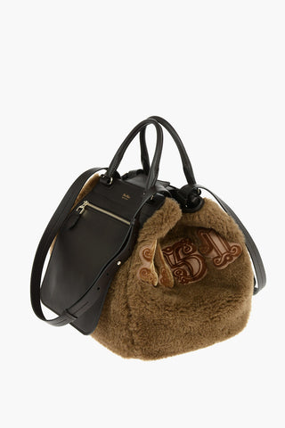 Alpaca Wool and Soft Leather ANITA ANNIVERSARY Reversible Tote Bag